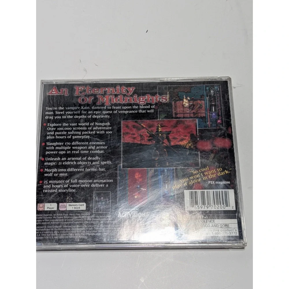 Blood‎ Omen: Legacy of Kain (PlayStation 1, 1996) Black Label CIB